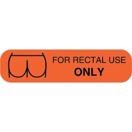 Rectal Use Stickers, Permanent Sticker, Orange Stickers, Orange Label