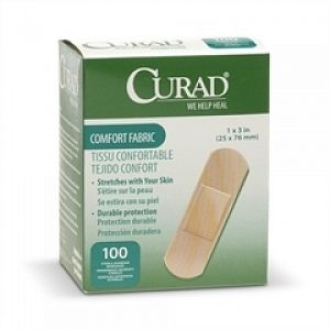 Elastic fabric adhesive bandages, assorted sizes, 101/box.
